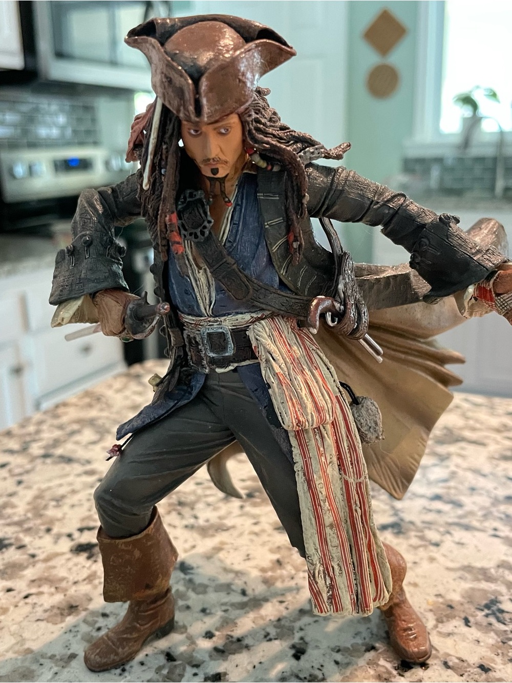 Jack Sparrow Pirates of the Caribbean 7” Figure complete w accessories